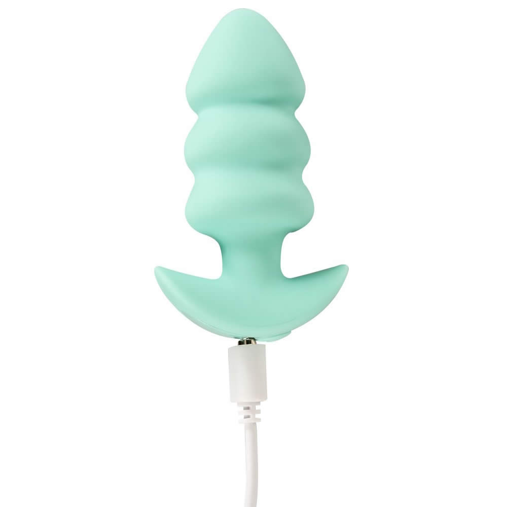 Cuties Vibrating Mini Butt Plug Teal Tree