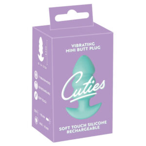 Cuties Vibrating Mini Butt Plug Teal Tree