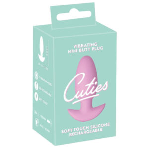 Cuties Vibrating Mini Butt Plug Pink Peony