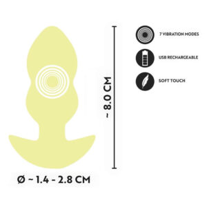 Cuties Vibrating Mini Butt Plug Yellow Blossom