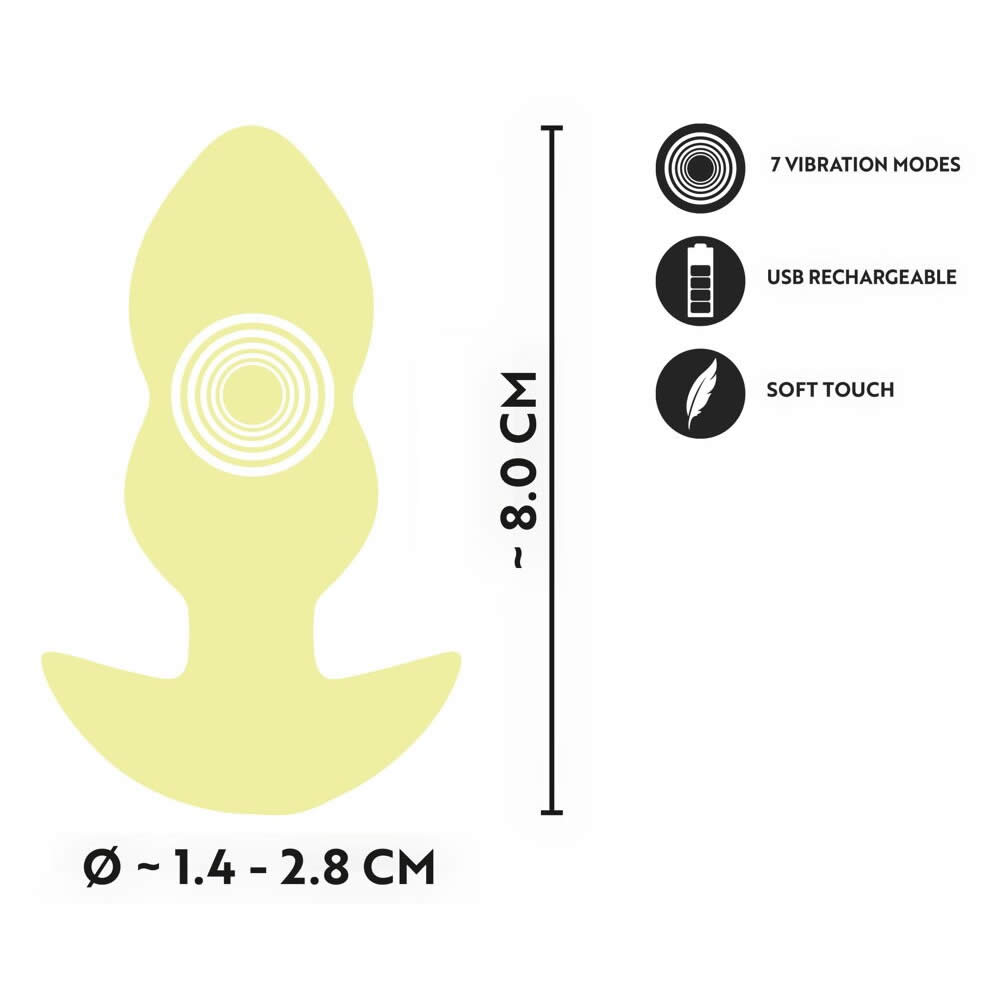 Cuties Vibrating Mini Butt Plug Yellow Blossom