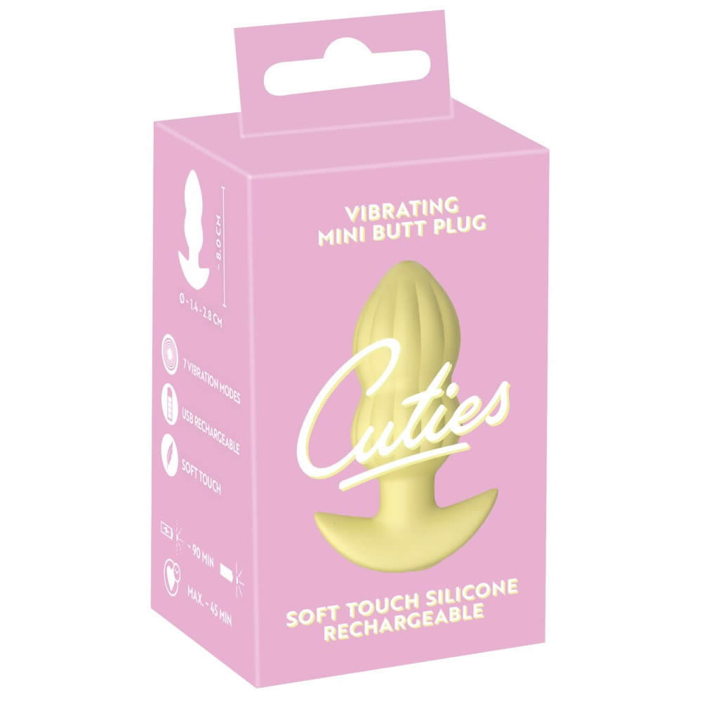 Cuties Vibrating Mini Butt Plug Yellow Blossom