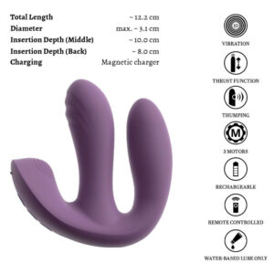 Beau Coeur Mireva Fjernbetjent Triple Hands-Free Vibrator