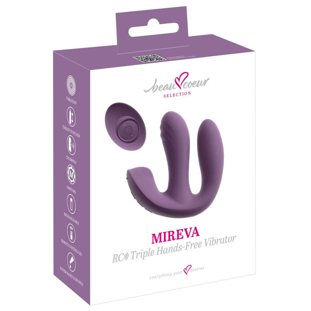 Beau Coeur Mireva Fjernbetjent Triple Hands-Free Vibrator