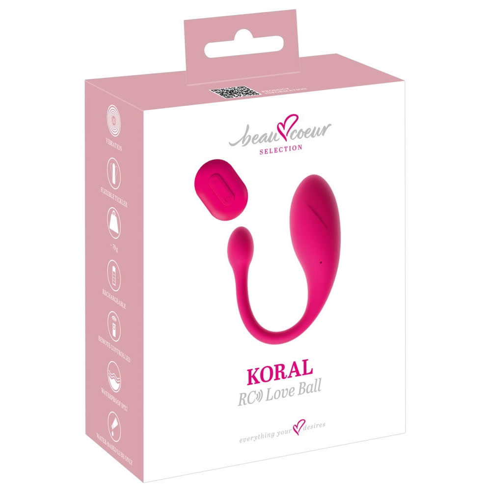 Beau Coeur Koral Love Ball Fjernbetjent Vibrator Æg