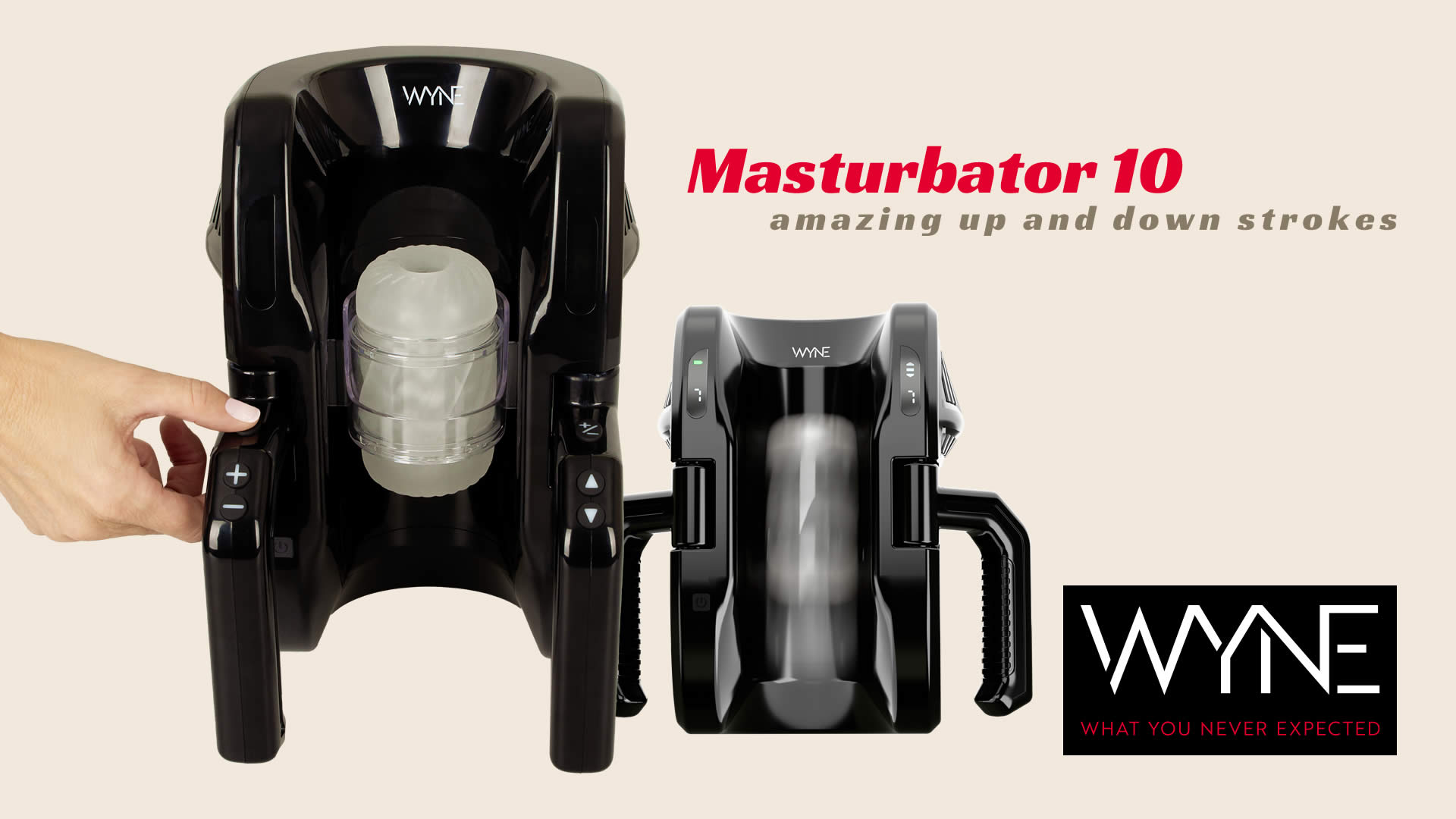 Wyne Masturbator 10 med Stroker Op og Ned Funktion