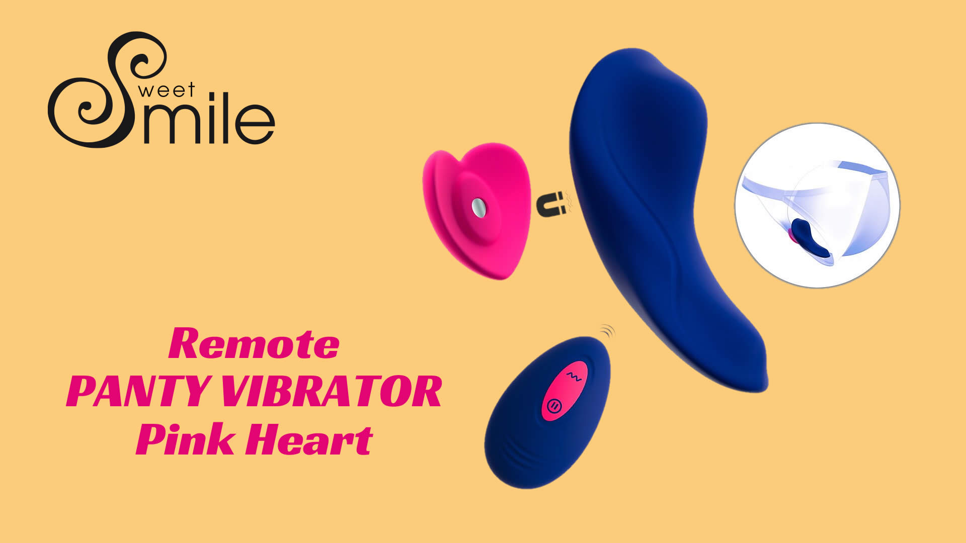 Sweet Smile Fjernbetjent Trusse Vibrator Heart