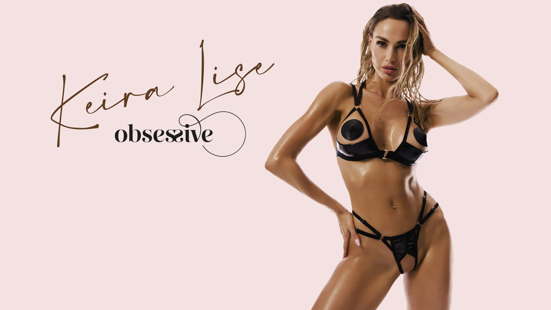 Obsessive Vinyl Bundløs Trusse og Hylde BH Sæt Keira Lise