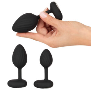 Anos Trådløs Fjernbetjent Vibrator Anal Plug Sæt med 3
