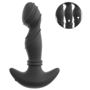 Anos Prostata Vibrator Plug med Bevægelige Ringe