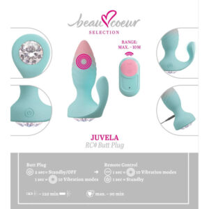 Beau Coeur JUVELA Fjernbetjent Anal Plug med Vibrator og Stimulator