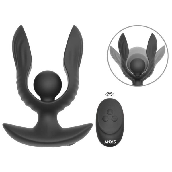 Anos Fjernbetjent Oppustelig Expander Anal Plug med Vibration