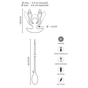Anos Fjernbetjent Oppustelig Expander Anal Plug med Vibration
