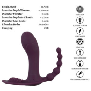 Beau Coeur Fjernbetjent Triple Panty Vibrator Vibrator