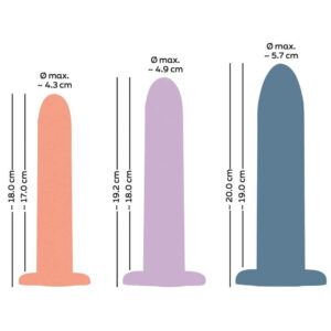 Three in a Row Dildo Sæt med Sugekop