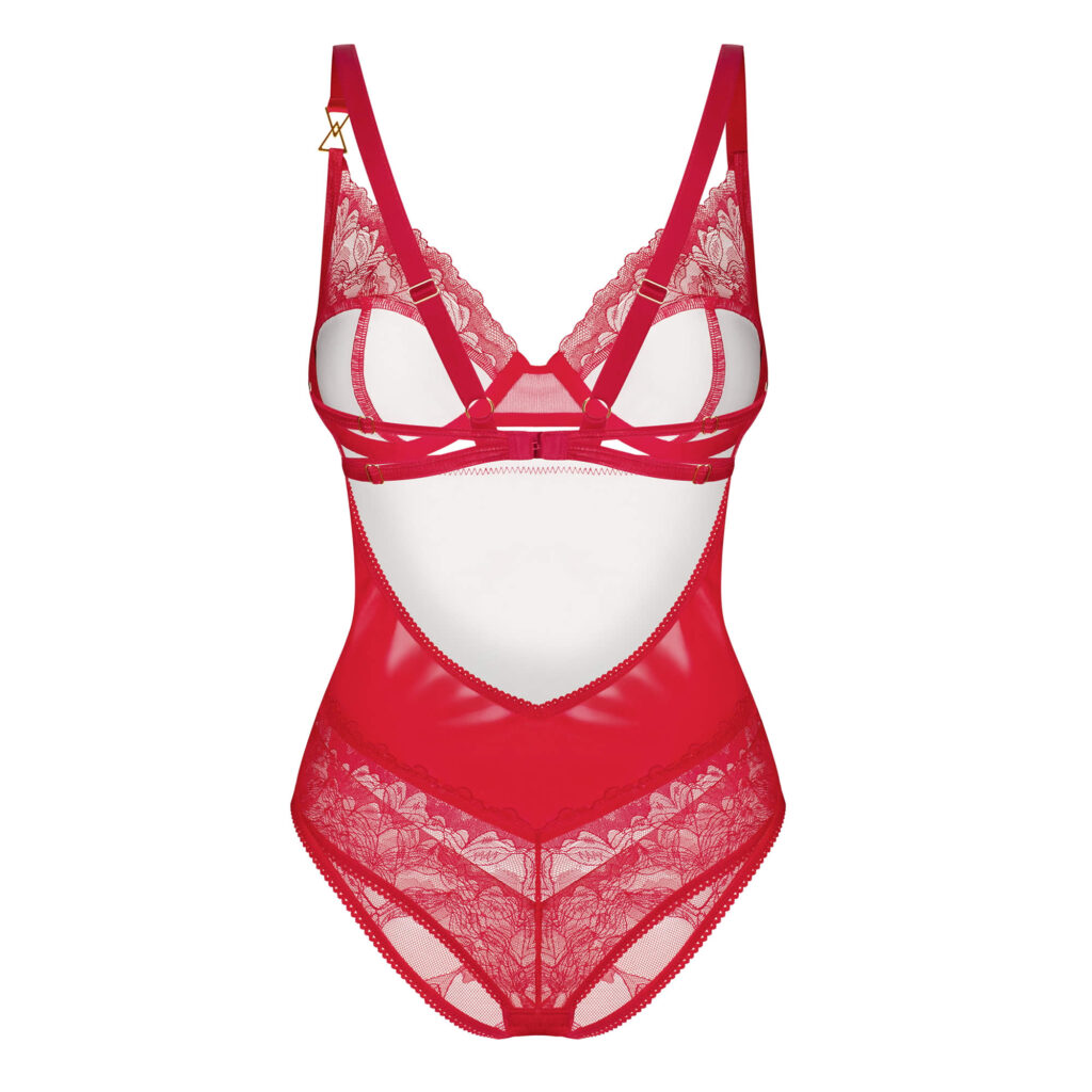 Obsessive Aliosa Body i Rød Wetlook og Blonder