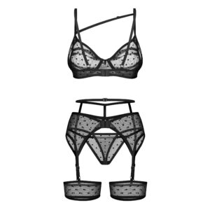 Obsessive Nuites Hofteholder Lingeri Sæt med Prikker