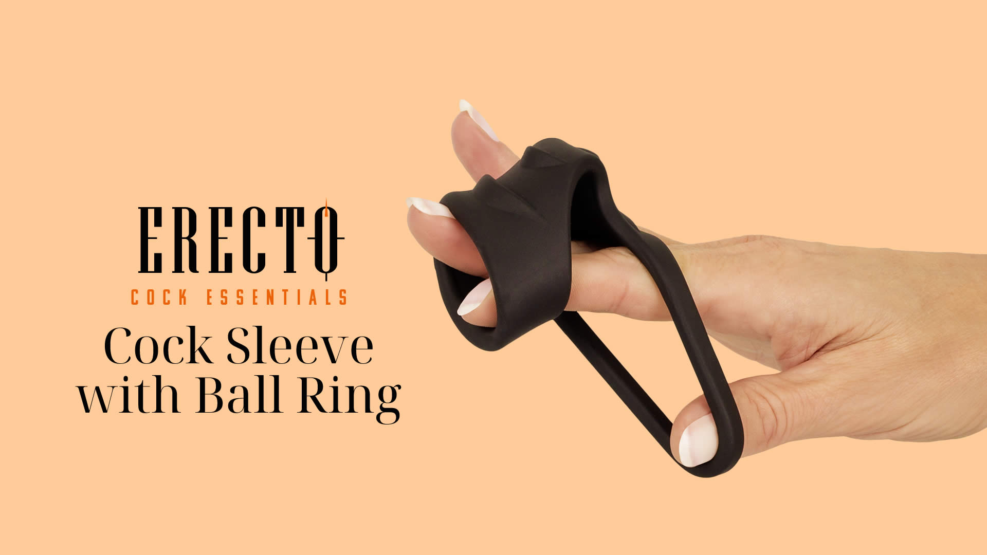 Erecto Cock Essentials Penis Sleeve med Testikelring i Silikone