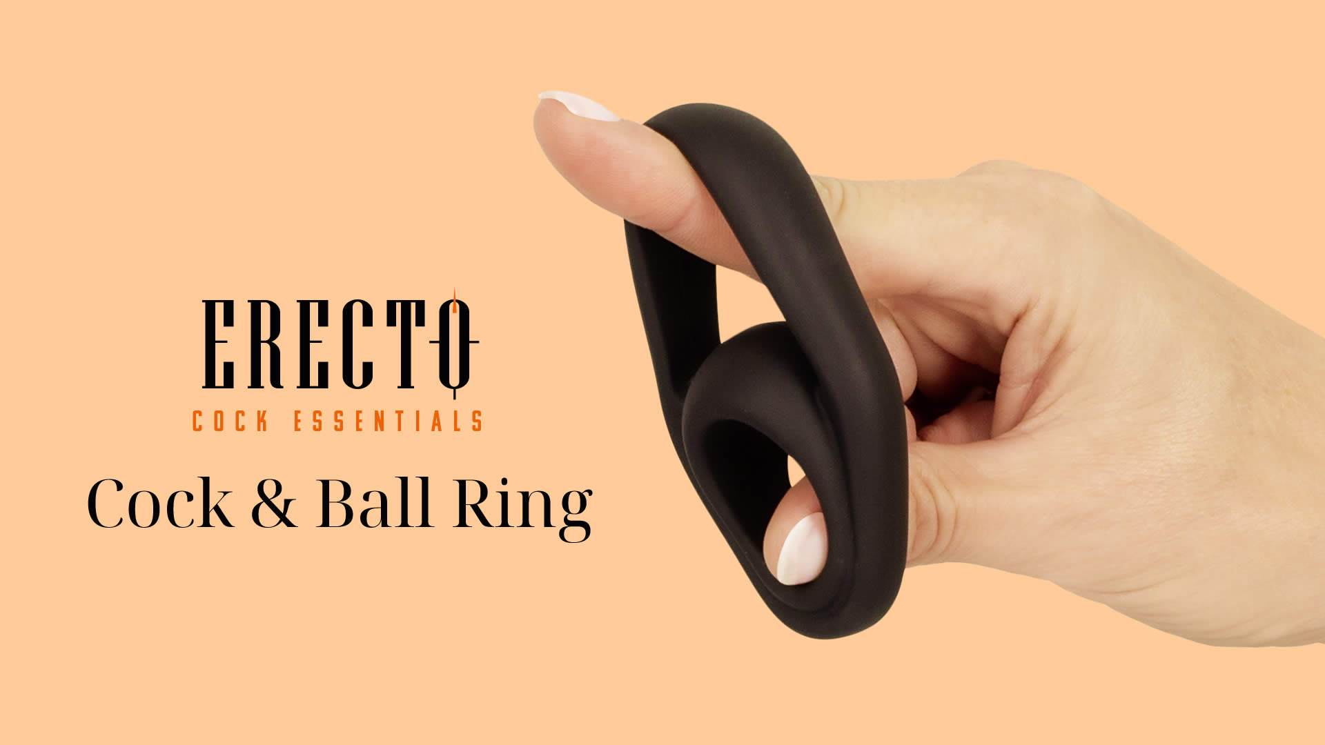 Erecto Cock Essentials Testikel og Penisring i Silikone