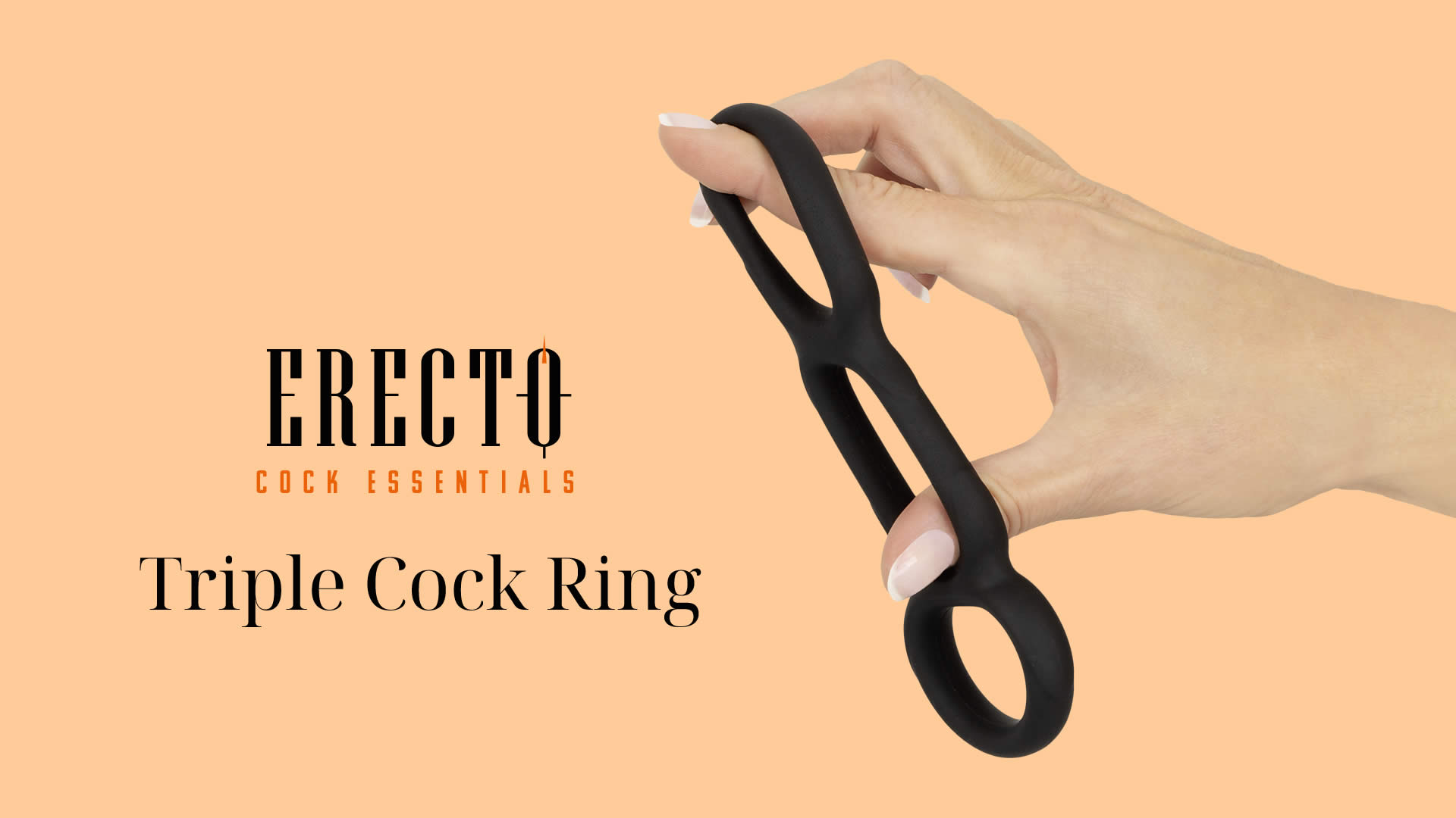 Erecto Cock Essentials Triple Penisring i Silikone