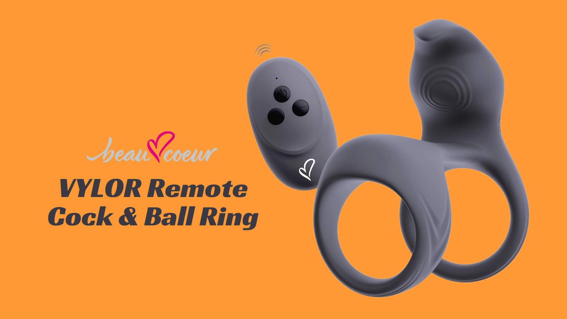 Beau Coeur Vylor Fjernbetjent Penis og Testikel Ring