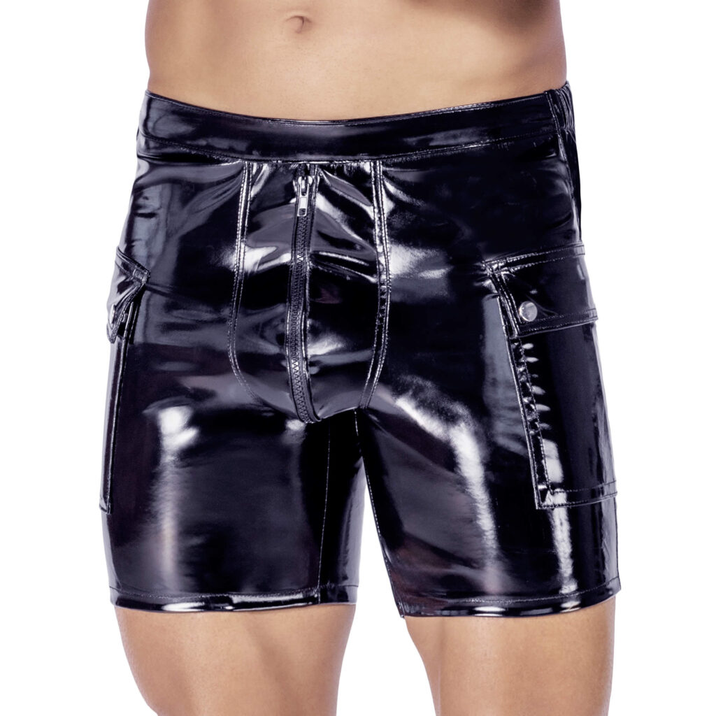 Herre Vinyl Shorts i Sort