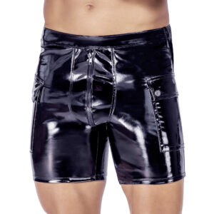 Herre Vinyl Shorts i Sort