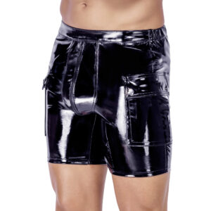 Herre Vinyl Shorts i Sort