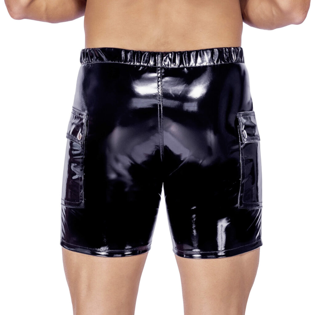 Herre Vinyl Shorts i Sort