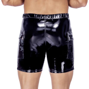 Herre Vinyl Shorts i Sort