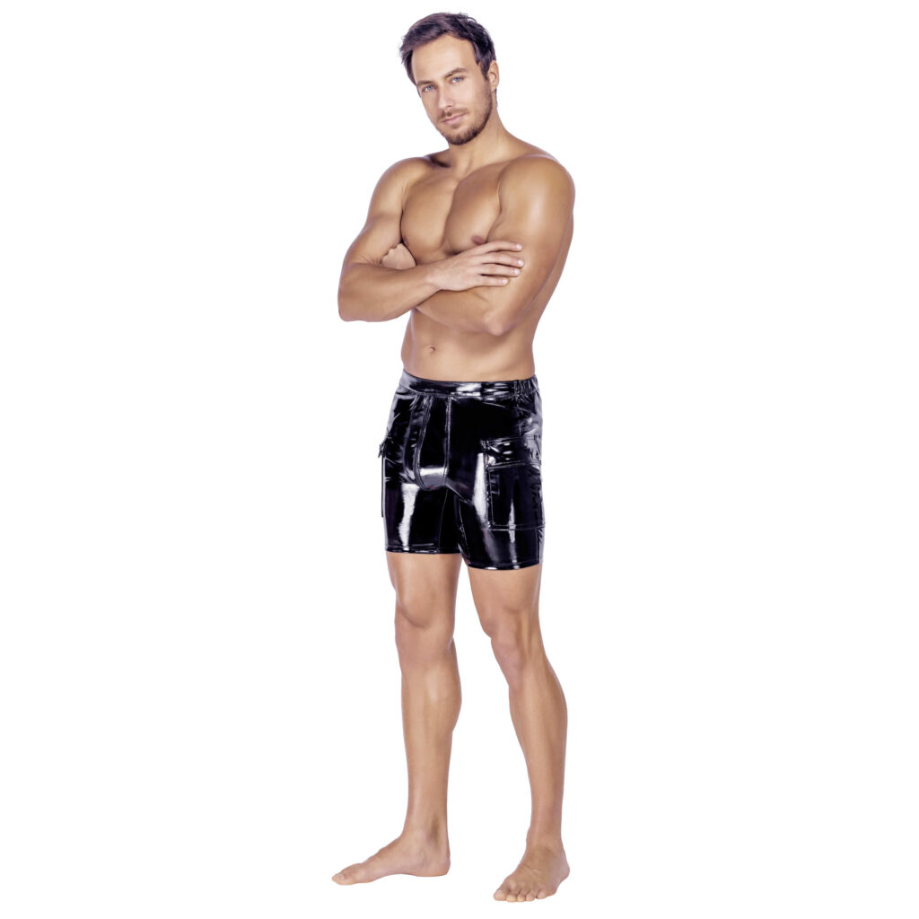 Herre Vinyl Shorts i Sort