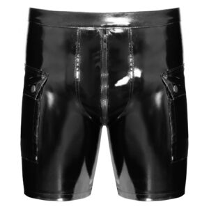 Herre Vinyl Shorts i Sort