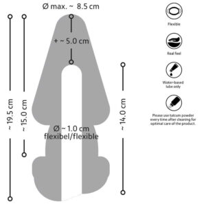 Nature Skin 2i1 Penis Forlænger Sleeve og Anal Plug
