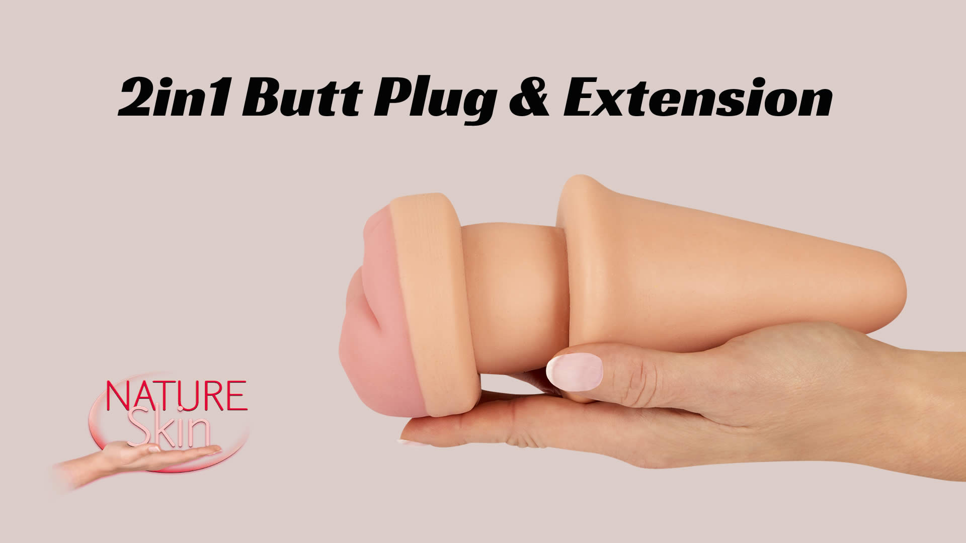 Nature Skin 2i1 Penis Forlænger Sleeve og Anal Plug