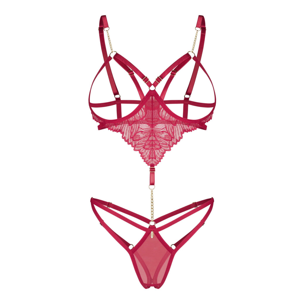 Obsessive Matildea Blonde Body med Åben Bund