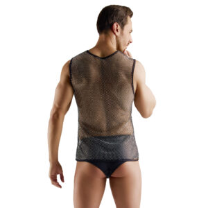 Herre Net Shirt med Glitrende Effekt