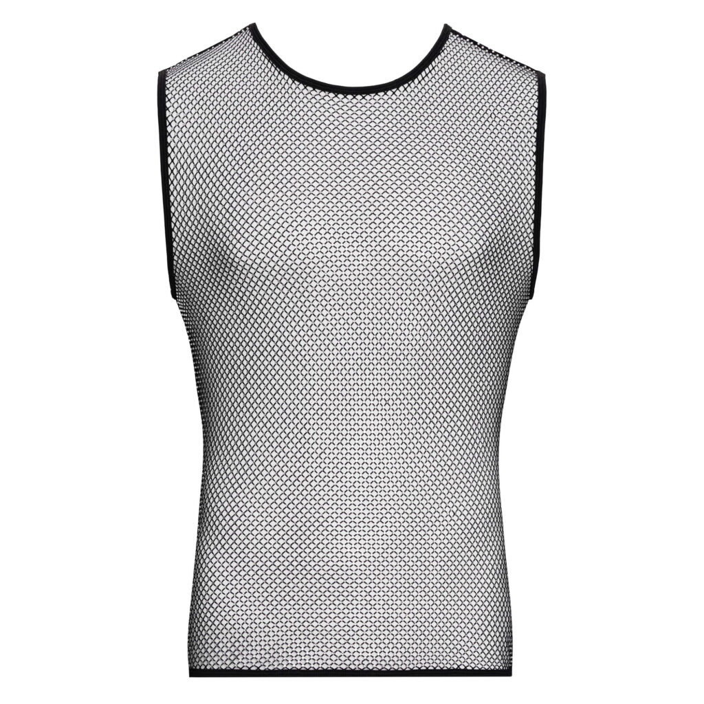 Herre Net Shirt med Glitrende Effekt