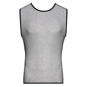 Herre Net Shirt med Glitrende Effekt