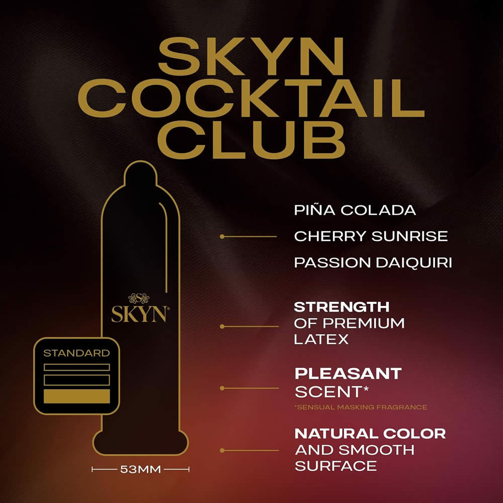 Skyn Cocktail Club Latexfri Kondom med 3 Aromaer