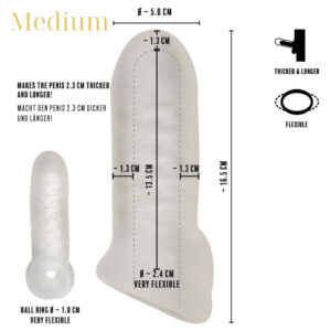 Rebel Mens Gear Thickening Sleeve med Testikel Ring