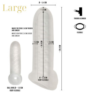 Rebel Mens Gear Thickening Sleeve med Testikel Ring