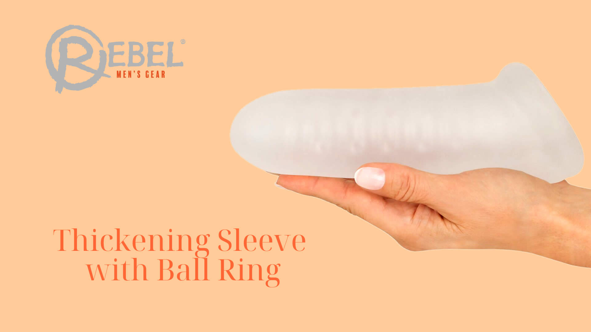 Rebel Mens Gear Thickening Sleeve med Testikel Ring