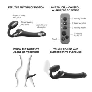 Strap-Me-On Multi Orgasm Bendable Strap-On Vibrator med Fjernbetjening