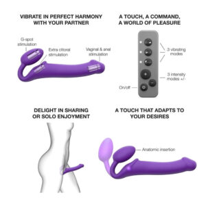 Strap-Me-On Bendable Strap-On Vibrator med Fjernbetjening