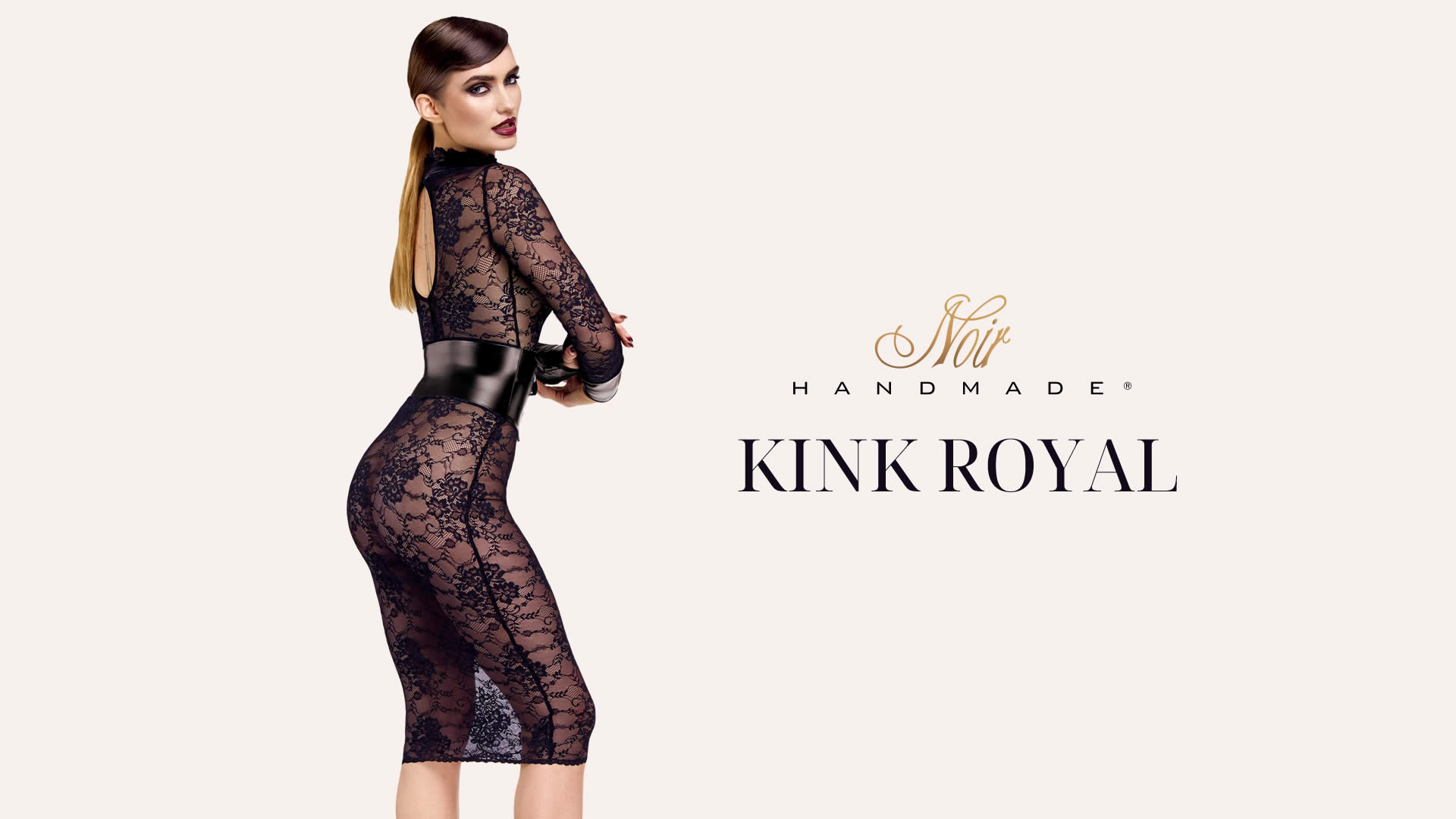 Noir Kink Royal Blondekjole med Talje Corsage i Sort