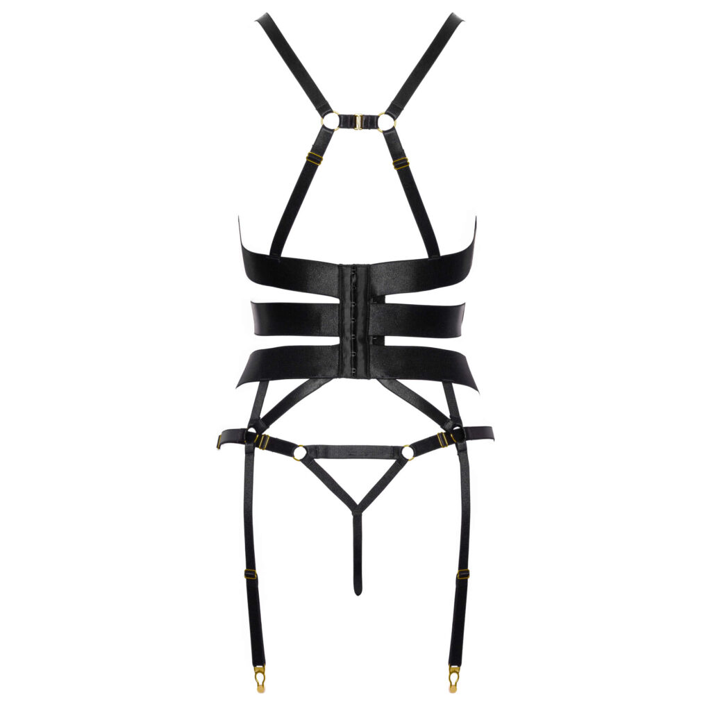 Satin Corsage med Stretchstropper og Strømpeholdere