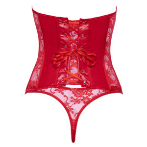 Rød Blonde Corsage med Trusser