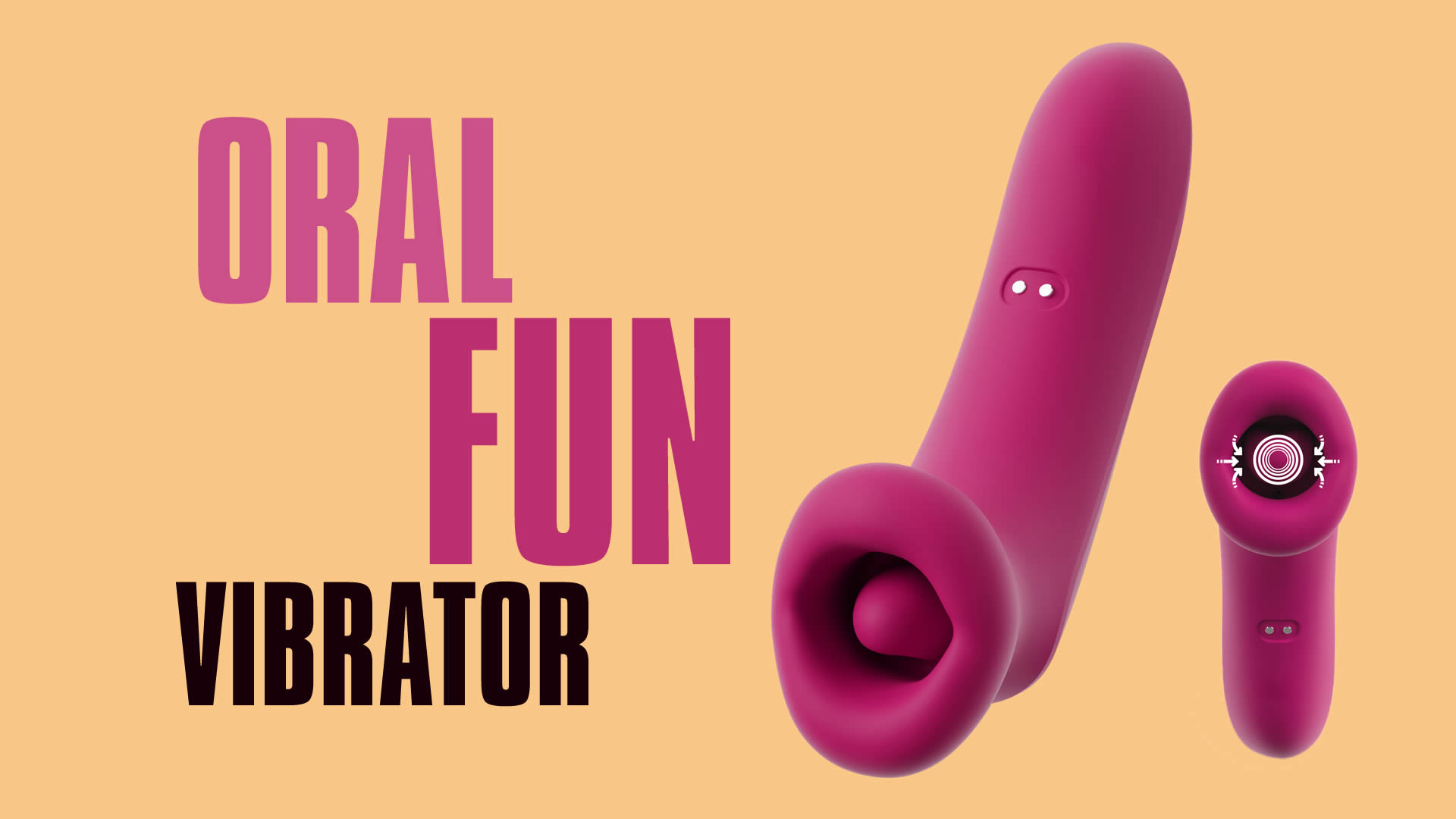 Oral Fun Vibrator med Sugende Mund og Tunge
