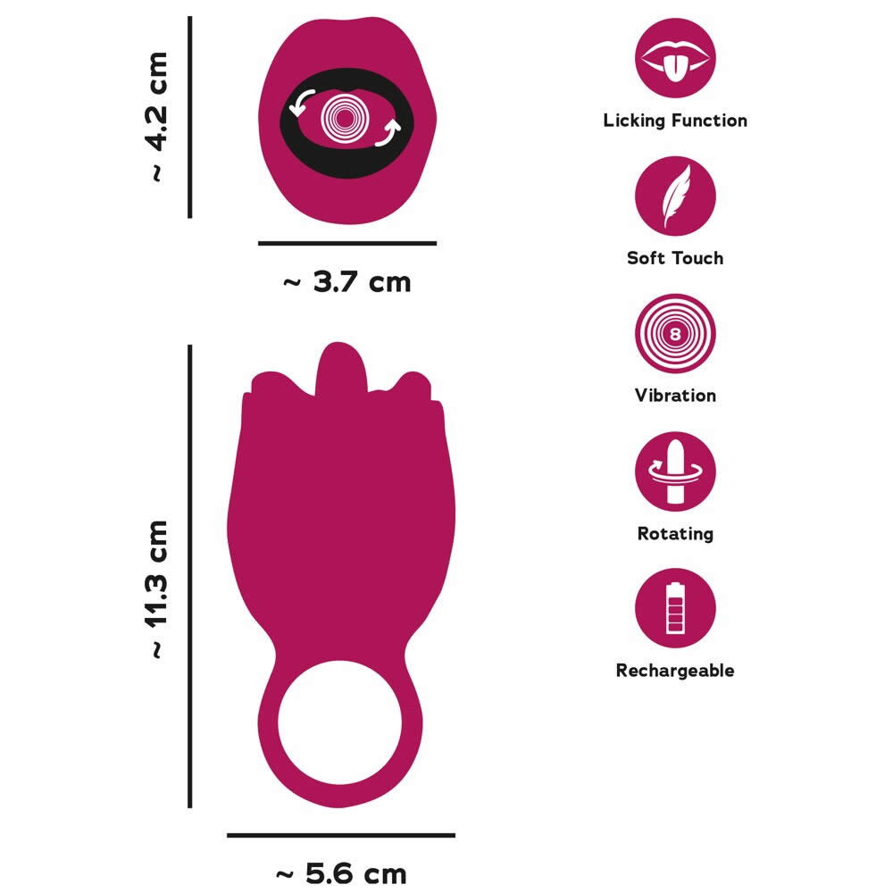 Oral Fun Vibrator med Slikkende Vibrator Tunge