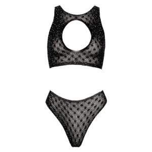 Net BH og Trusse Sæt med Funklende Smykkesten